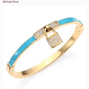 MICHAEL KORS TURQUOISE & GOLD ENAMEL BRACELET